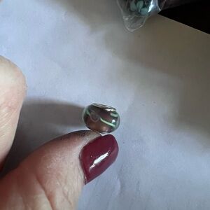 Pandora Silver Charm with Green Accents